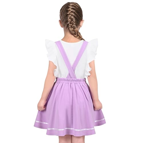Image of Sunny Fashion Girls Dress Easter Bunny Ears Headband Egg Hunt Size 3-8