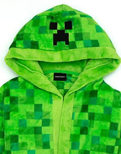 Minecraft Dressing Gown Pixelated Creeper Gamer Gift Boys Bathrobe 13-14 Years4