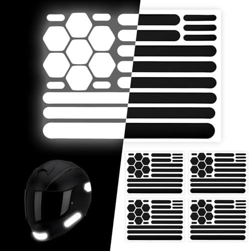 KAKUPPA 88 Pcs Black Reflective Tape, Reflective Helmet Tape and