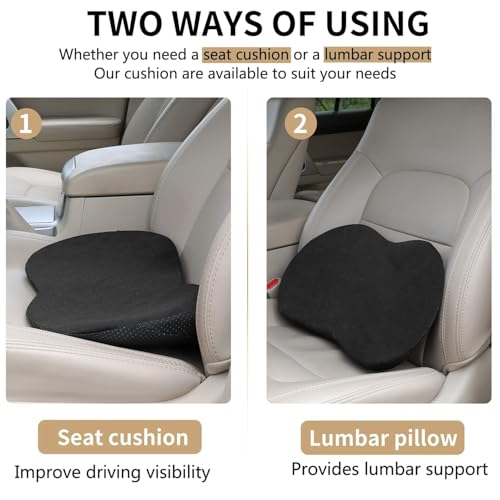Image of Livtribe Car Seat Cushion - Memory Foam Car Seat Pad - Sciatica & Lower Back Pain Relief - Car Seat Cushions for Driving - Road Trip Essentials for Drivers(Classic Black)