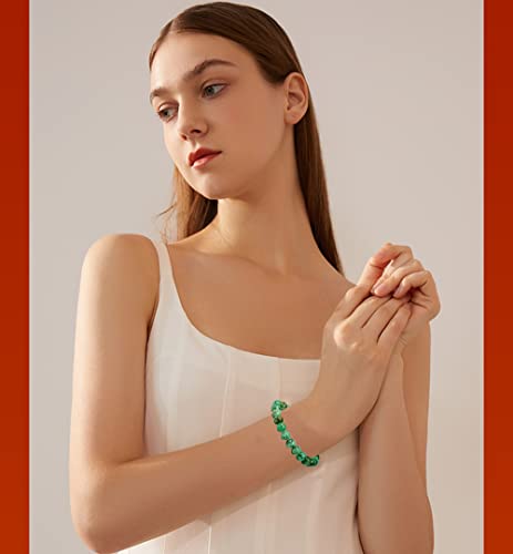 SONNYX 3Pcs 8mm Semi-Precious Gemstones Beaded Bracelets for Women Men Crystal Stone Bracelet Stretch Round Beaded Elastic Bracelets Unisex Jewelry3