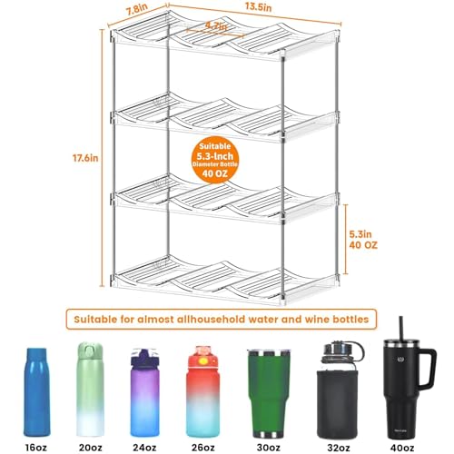 Irayin Stackable Water Bottle Organizer Holder, for Stanley & Others' Large Tumbler Organization - Image 2