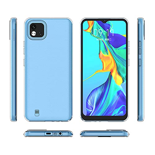 Image of Case Creation New Realme C12 Premium Imported 0.3mm Crystal Clear Totu Silicone Transparent Flexible Soft Corner Protection with TPU Slim Back Case Color Cover for Oppo Realme C12
