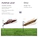 PURPLE LEAF 12ft Solar powered LED Patio Umbrella Outdoor Round Large Cantilever Umbrella with LED lights Windproof for Garden Deck Pool Patio, Brick Red
