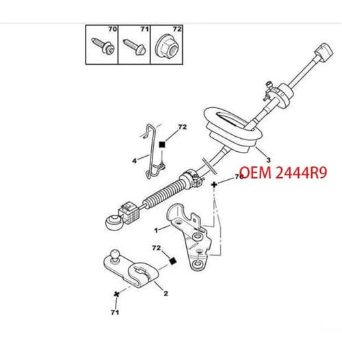 Commande de sélection de vitesse Citroën C4 résout levier bloqué 2444R9