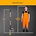 Professional Garden Shovel with Long Orange Handle, Heavy Duty Steel Blade, Ergonomic Design for Digging and Trenching