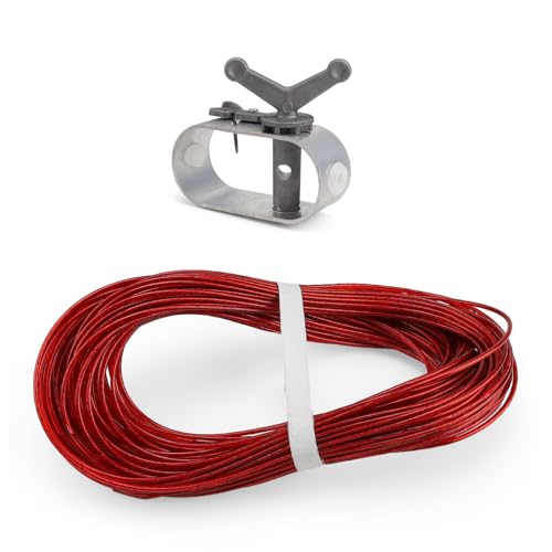 SPRHR Drahtseil Spanner, Drahtspanner, Drahtspannseil für Poolplanen, Durchmesser 2 mm, Länge 30.5 m, Pool Planen Befestigung, zur Sicherung von Poolabdeckungen im Winter SPRHR Drahtseil Spanner, Drahtspanner, Drahtspannseil für Poolplanen, Durchmesser 2 mm, Länge 30.5 m, Pool Planen Befestigung, zur Sicherung von Poolabdeckungen im Winter