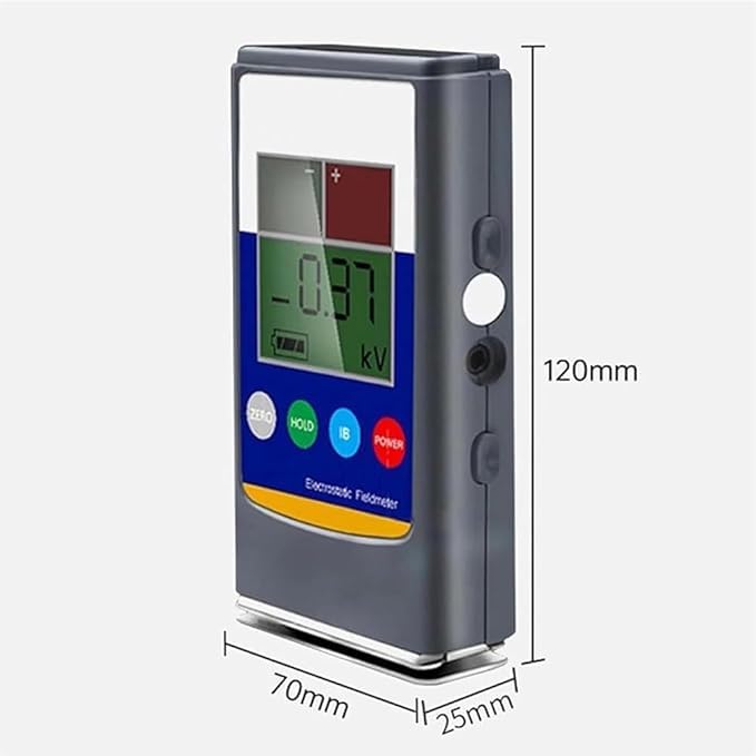 Przenośny tester elektrostatyczny, miernik terenowy 0-20 kV z wyświetlaczem LCD, niezbędny do wykrywania ładunków elektrostatycznych w panelach gumowych, włóknistych, przędzy