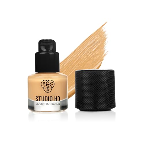 PAC Studio HD Liquid Foundation Mini (1.6) | Lightweight Dewy Satin Finish | Medium to Buildable Coverage | Natural Second Skin like Finish | Suitable for all Skin Types - 9ml