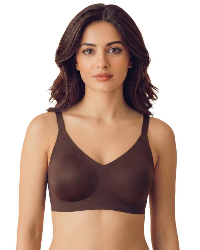 Image of Tweens Polyamide Padded Bonded Bra for Women | Full Coverage Wire-Free Bra | Lightly Padded Seamless Comfort | Soft Polyamide Fabric | Elastic-Free Bottom Band & Side Wings | Pack of 1|