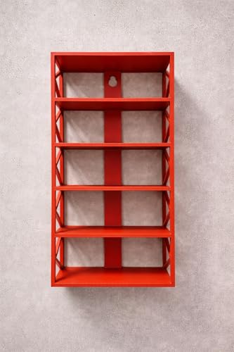 Image of Car Display Stand [Single Stand -5 Shelves -Red- Hotwheel Stand