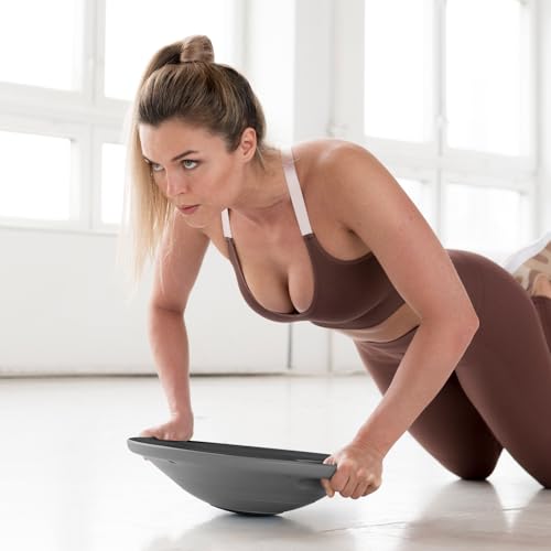 MADOG Wobble Balance Board for Adults, 15.5" TPR Non-slip Surface with Handle for Workout Core Trainer Physical Therapy, Home Gym Stability Board - Image 4