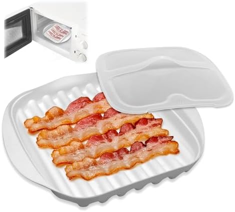 Microwave Bacon Cooker, Efficient Oil Draining Design For Crispy ...