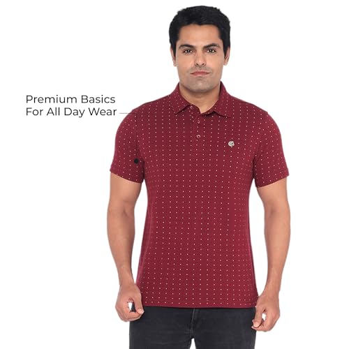 Image of MANE AND MINI Men's Cotton Regular Fit | Pique Polo Neck T Shirt | Half Sleeves Casual Shirt for Men