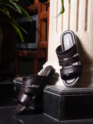 Image of Liberty ZUNAIRIO-E COOLERS Men Sandals, Black - Thong Sandals for Men - Multi Strap Stylish Design - Slip On Closure - Cushioned Comfort Footbed - Daily Wear Casual Formal Ethnic Outdoor Use Footwear