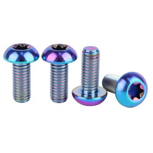 Image of 4PCS Titanium M5 x 12mm T25 Torx Head Bolt Screw (Colorful)
