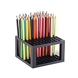CAXXA 96 Hole Art Plastic Pencil & Brush Holder Desk Stand Organizer Holder for Pens, Paint Brushes, Colored Pencils, Markers (1 Pack)