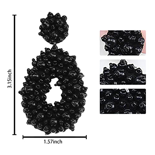 Statement Drop Earrings - Bohemian Beaded Teardrop Dangle Earrings Gift for Women3