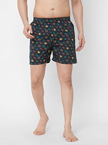 Image of GoSriKi Men's Cotton Printed Boxer Shorts (Pack of 4) (ANL-BXR-PACK-4-GS-067)