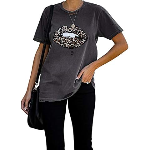 Camiseta de manga corta de leopardo BMJL para mujer Cover