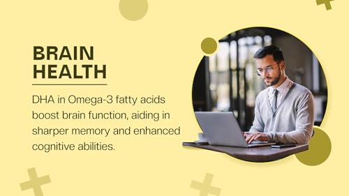 Image of La Nature's Omega-3 Gold 1000 mg Fish Oil Capsules with Vitamin D3 & E | Heart, Brain & Bone Support | Lemon Flavour | 70 Softgel Capsules