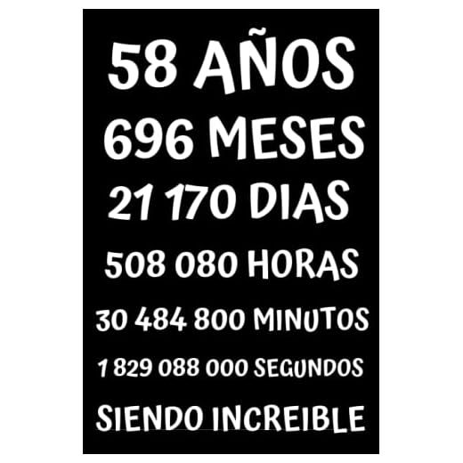 58 AÑOS SIENDO INCREIBLE: REGALO PARA HOMBRE Y MUJER DE 58 AÑOS DE CUMPLEAÑOS ORIGINAL Y DIVERTIDO , CUADERNO DE APUNTES O AGENDA, DIARIO, LEBRETA DE NOTAS ....