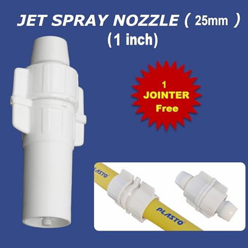 Image of Plasto Spray Nozzle for Hose Pipe, Useful for Gardening, Car, Bike Washing, High Pressure Adjustable Washing Nozzle for Garden Hoses, Lawn Watering & Cleaning (25mm)