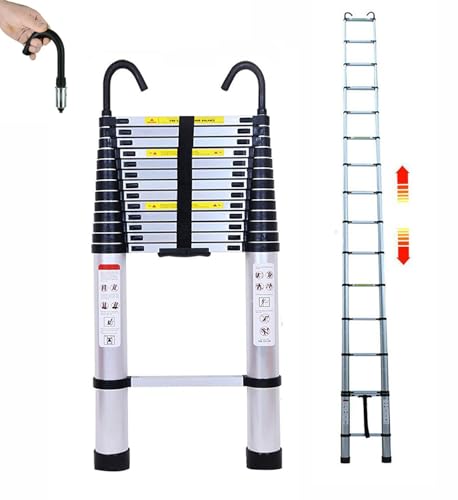 5M Telescopic Ladder for Loft Access - Lightweight & Space-Saving C...