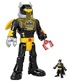 Fisher-Price ​Imaginext DC Super Friends einsetzbarer Batman mit Exo-Anzug als ca. 30 cm großer Roboter mit Lichtern und Geräuschen, ab 3 Jahre, Schwarz, HYG31