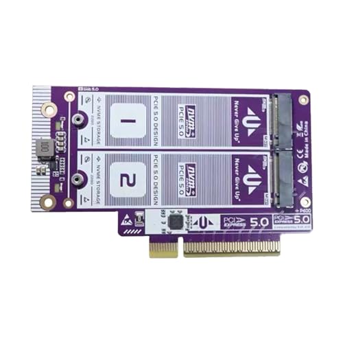 Carte PCIe 5.0 vers NVMe avec installation facile pour stockage haute vitesse M.2