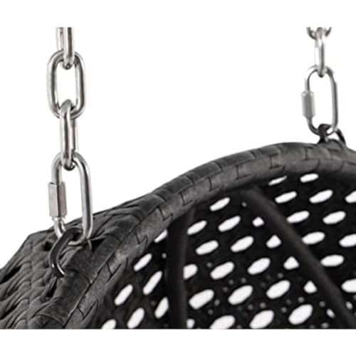 Image of Brown Swing with Curve Stand with Peach Cushion & Hook for Kid's and Adult /Outdoor /Indoor /Balcony /Garden
