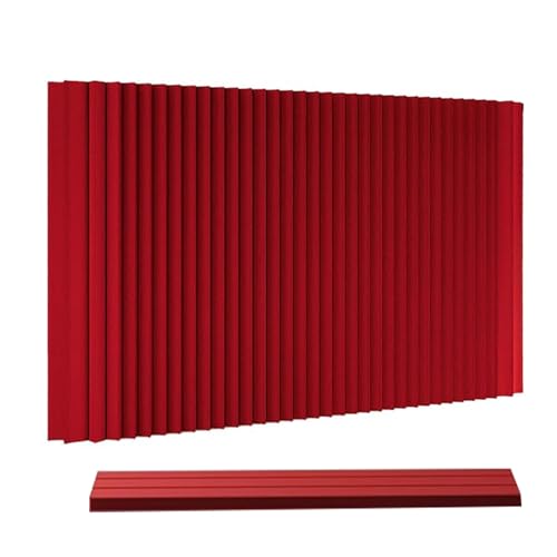 Écran de confidentialité pliable et autoportant en papier kraft épais rouge 2m