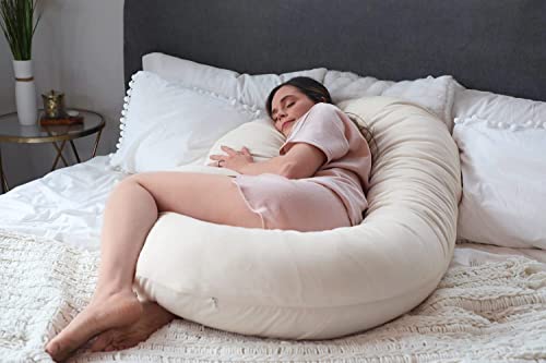 Image of Safe Multifunctional Microfiber U Shaped Pregnancy Pillow /Maternity Pillow. (Beige-C-2)