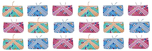 Image of New Born Baby Outside Plastic Inside Cotton Nappy Washable and Reusable PVC Printed Nappies /Cloth Diaper /U Shaped /Nappy Tying Langot For Baby Boys and Baby Girls-Pack of 18 (Small)