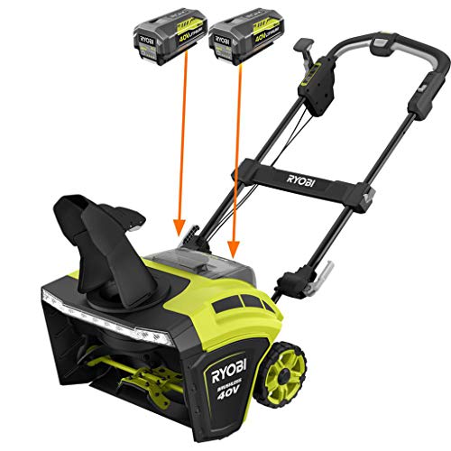RYOBI RY40860 21 in. 40-Volt Brushless Cordless Electric Snow Blower with Two 5.0 Ah Batteries and Charger Included - Thumbnail 2