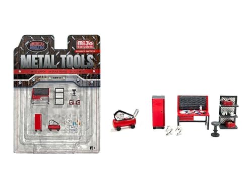 American Diorama Metal Tools Set C of 7 Pieces Limited Edition 1/64 Scale Models AD-2419MJ