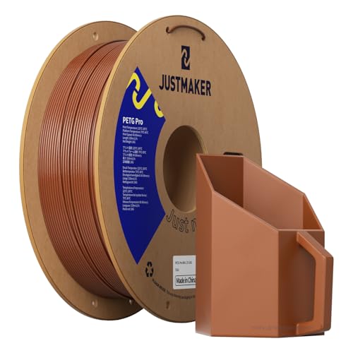 JUSTMAKER PETG Pro (PETG+) 3D Printer Filament, Updated Stronger Impact Resistance, Food-contacted Grade, +/-0.03mm, 1.7