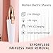 Facial Hair Removal for Women,2 in 1 Electric Hair Removal Device for Chin Upper Lip Peach Fuzz & Rechargeable Eyebrow Trimmer with LED Light for Precise Shaping