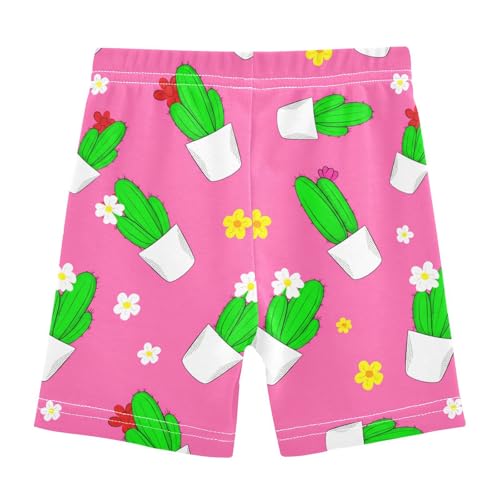 Potted Cactus Flower Blooms Girls Bike Shorts Girl Clothes Toddler Under Dress Dance Shorts for Girls,4T2