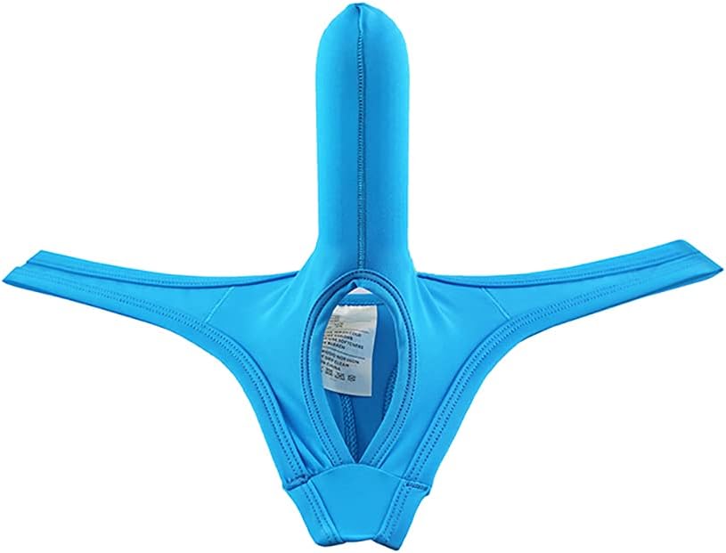 Mens Long Pouch Hollow Underwear G-String Thong Men's Undies Bikini T-Pants