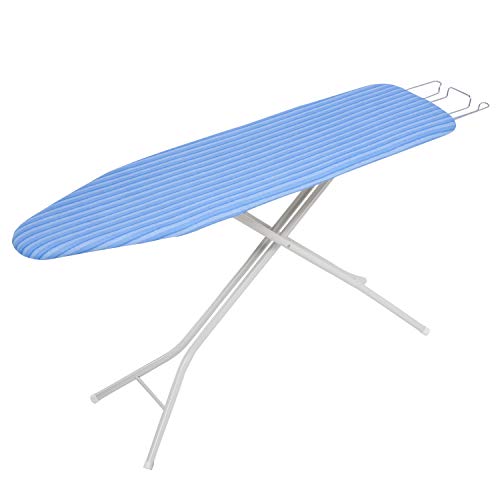 Honey-Can-Do BRD-01956 Quad Leg Ironing Board with Retractable Iron Rest , 29"-36" , Blue