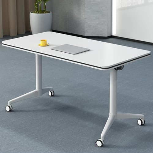 Modern Conference Room Table, Folding Conference Table, Rectangular Training Desk, White Meeting...