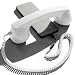 OPIS 60s Micro: Retro handset/Vintage handset/Retro Receiver/Mobile handset for iPhone, Galaxy, Huawei and All Modern Smartphones (White)