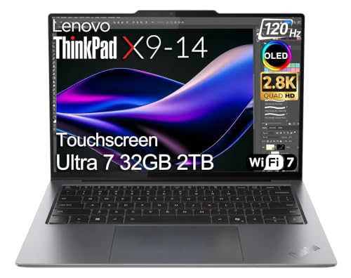 Image of Lenovo ThinkPad X9 14 Aura Edition Business AI Laptop (14 inch QHD+ OLED Touchscreen, Intel Core Ultra 7 258V, 32GB DDR5, 2TB SSD), Copilot+ PC, FP, 8MP IR Webcam, Wi-Fi 7, Win 11 Pro (Next Gen X1 carbon)