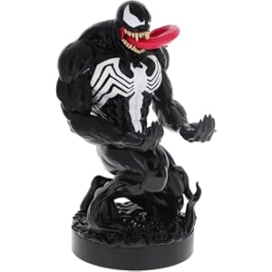 Exquisite Gaming: Marvel: Venom – Original Mobile Phone & Gaming Controller Holder, Device Stand, Cable Guys, Licensed Figure
