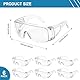 Kigniote Schutzbrille Arbeitsschutzbrille,6 Stück Sicherheitsbrille Transparent Schutzbrille für Brillenträger Labor Schutzbrille Chemie Schutzbrille für Kinder Herren Damen (Transparent)