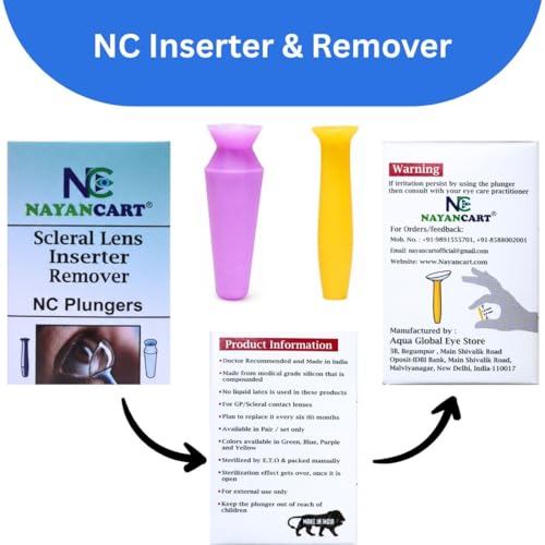 Image of Scleral Contact Lens Insertor & Remover, NC Plungers for RGP Hard & Scleral Lenses, ETO sterilised,Soft - Silicon Rubber