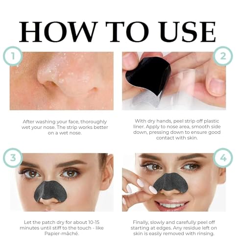 Image of Woffely Skincare Cleansing Charcoal Nose Strips for Women and man- Blackhead Remover & Pore Cleanser (20 Strips)