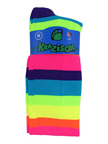 Image of Krazisox Rainbow Stripes Over the Calf Socks