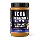 ICON MEALS, Protein Almond Butter, Creamy, Protein-Packed, Handcrafted Spread, Premium Whey Protein, Gluten Free (16 Servings, Blueberry Crumble)